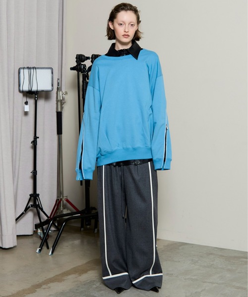 MAISON SPECIAL（メゾンスペシャル）の「Saxony Pants / サキソニーパンツ（その他パンツ・レディース・オフホワイト/グレー/ブラウン・38/36）」の5枚目の写真