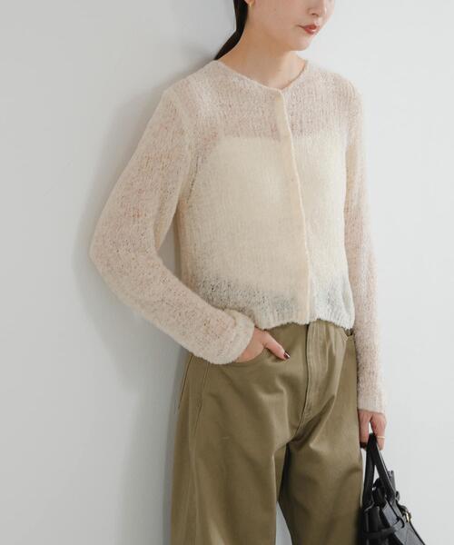 新品　URBANRESEARCH　シアーモールショート丈カーディガン シアーモールショート丈カーディガン（カーディガン/ボレロ