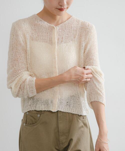 新品　URBANRESEARCH　シアーモールショート丈カーディガン シアーモールショート丈カーディガン（カーディガン/ボレロ