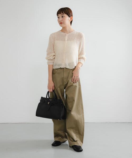 URBAN RESEARCH（アーバンリサーチ）の「シアーモールショート丈カーディガン（カーディガン/ボレロ・レディース・レッド/ライトグレー/オフホワイト・FREE）」の8枚目の写真