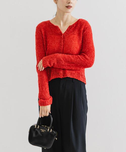 URBAN RESEARCH（アーバンリサーチ）の「シアーモールショート丈カーディガン（カーディガン/ボレロ・レディース・レッド/ライトグレー/オフホワイト・FREE）」の15枚目の写真