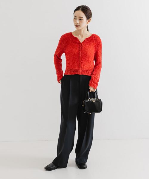 シアーモールショート丈カーディガン（カーディガン/ボレロ