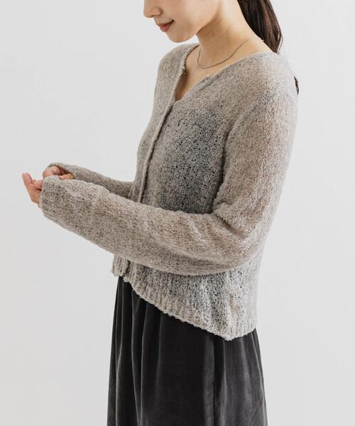 URBAN RESEARCH（アーバンリサーチ）の「シアーモールショート丈カーディガン（カーディガン/ボレロ・レディース・レッド/ライトグレー/オフホワイト・FREE）」の21枚目の写真