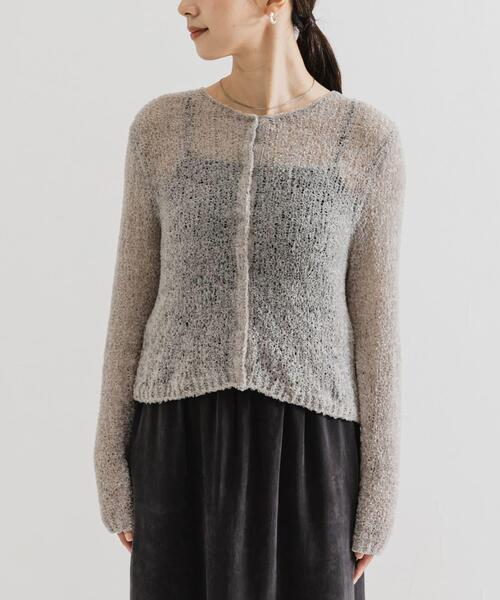 新品　URBANRESEARCH　シアーモールショート丈カーディガン URBAN RESEARCH カーディガン シアーモールショート丈