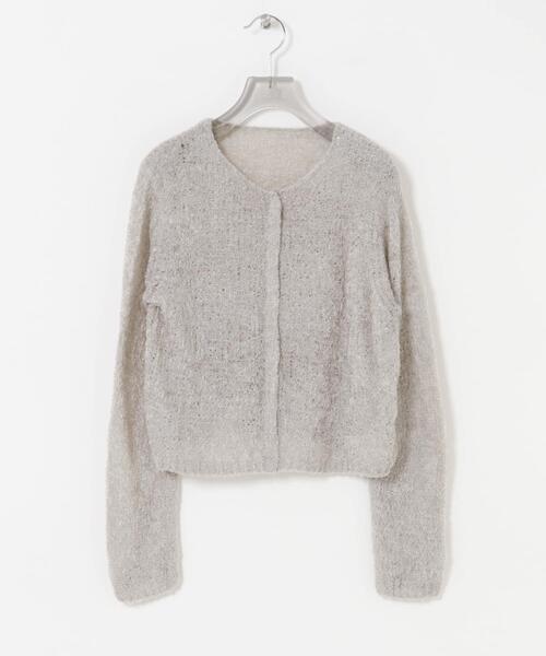 新品　URBANRESEARCH　シアーモールショート丈カーディガン URBAN RESEARCH カーディガン シアーモールショート丈