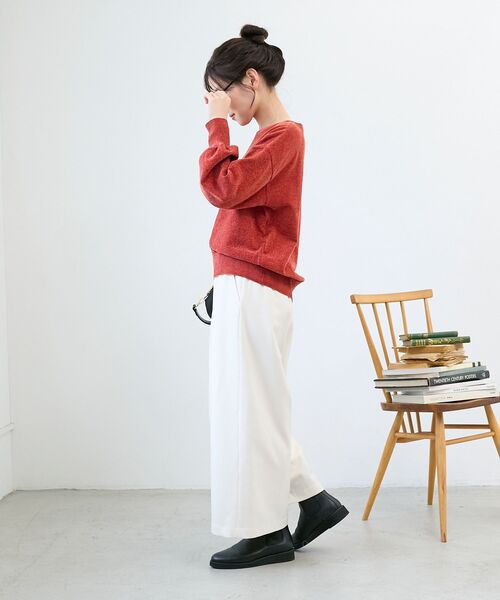 le.coeur blanc(ルクールブラン)の「モールヤーンVネックプルオーバー(ニット/セーター・レディース・オレンジ/ブラウン/ライトベージュ・38)」の17枚目の写真