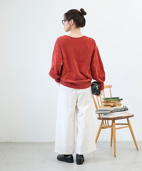 le.coeur blanc(ルクールブラン)の「モールヤーンVネックプルオーバー(ニット/セーター・レディース・オレンジ/ブラウン/ライトベージュ・38)」の18枚目の写真