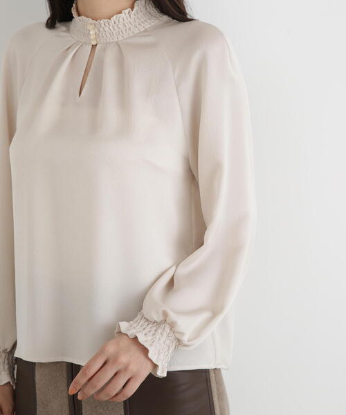 ピンキー＆ダイアン（PINKY&DIANNE）/◆シャーリングネックギャザーブラウス セール】◇シャーリングネックギャザーブラウス（シャツ/ブラウス