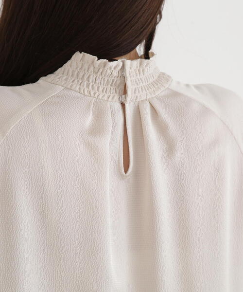 セール】◇シャーリングネックギャザーブラウス（シャツ/ブラウス