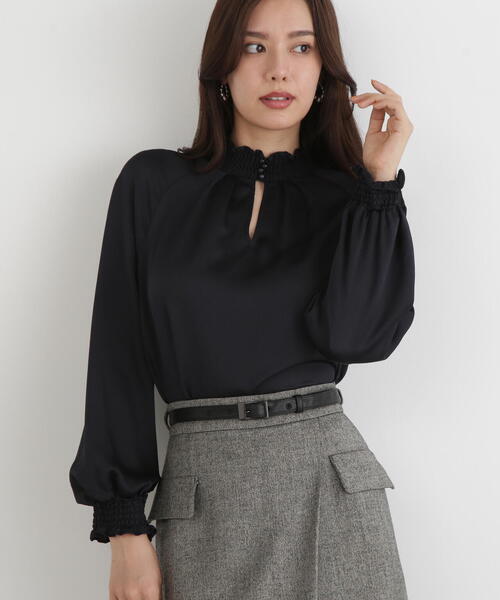 ピンキー＆ダイアン（PINKY&DIANNE）/◆シャーリングネックギャザーブラウス セール】◇シャーリングネックギャザーブラウス（シャツ/ブラウス