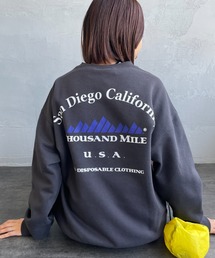 THOUSAND MILE | [THOUSAND MILE/サウザンドマイル] 別注 バックプリント クルーネックスウェット(スウェット)