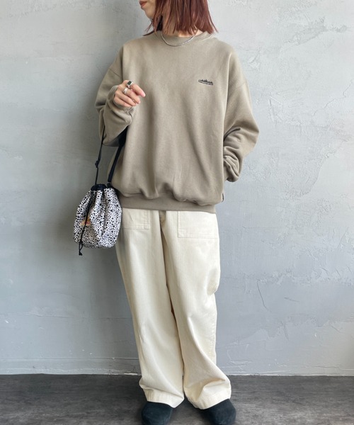 THOUSAND MILE（サウザンドマイル）の「[THOUSAND MILE/サウザンドマイル] 別注 バックプリント クルーネックスウェット（スウェット・レディース・ブラック/チャコールグレー/ライトグレー/ベージュ・S/L/XL/M）」の11枚目の写真