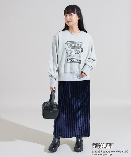 FREAK'S STORE（フリークスストア）の「PEANUTS Travel with Friends スウェット/ピーナッツ プリントスウェット（スウェット・レディース・ピンク/グリーン/ブラック/グレー・ﾌﾘ-）」の6枚目の写真