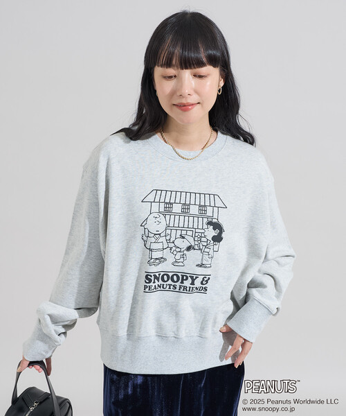 FREAK'S STORE（フリークスストア）の「PEANUTS Travel with Friends スウェット/ピーナッツ プリントスウェット（スウェット・レディース・ピンク/グリーン/ブラック/グレー・ﾌﾘ-）」の10枚目の写真