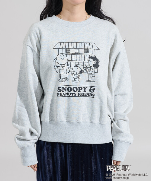 FREAK'S STORE（フリークスストア）の「PEANUTS Travel with Friends スウェット/ピーナッツ プリントスウェット（スウェット・レディース・ピンク/グリーン/ブラック/グレー・ﾌﾘ-）」の11枚目の写真