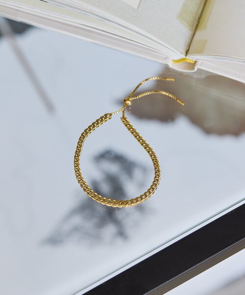 ear PAPILLONNER（イアパピヨネ）の「《金属アレルギー対応/ステンレス》スライドキヘイブレスレット（ブレスレット・レディース・ゴールド/シルバー・FREE）」の7枚目の写真
