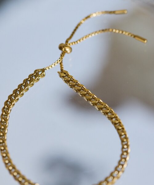 ear PAPILLONNER（イアパピヨネ）の「《金属アレルギー対応/ステンレス》スライドキヘイブレスレット（ブレスレット・レディース・ゴールド/シルバー・FREE）」の6枚目の写真