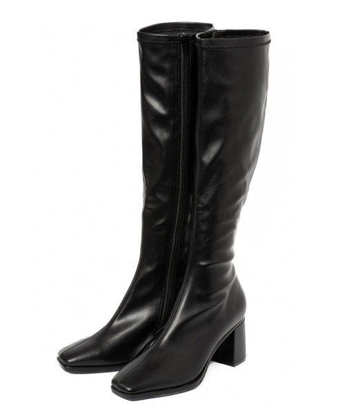 REZOY（リゾイ）の「【25AW新作】【REZOY】センターシームスクエアトゥストレッチロングブーツ（ブーツ・レディース・ダークブラウン/アイボリー/ブラック・S/M/L/LL）」の10枚目の写真