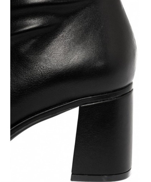 REZOY（リゾイ）の「【25AW新作】【REZOY】センターシームスクエアトゥストレッチロングブーツ（ブーツ・レディース・ダークブラウン/アイボリー/ブラック・S/M/L/LL）」の11枚目の写真