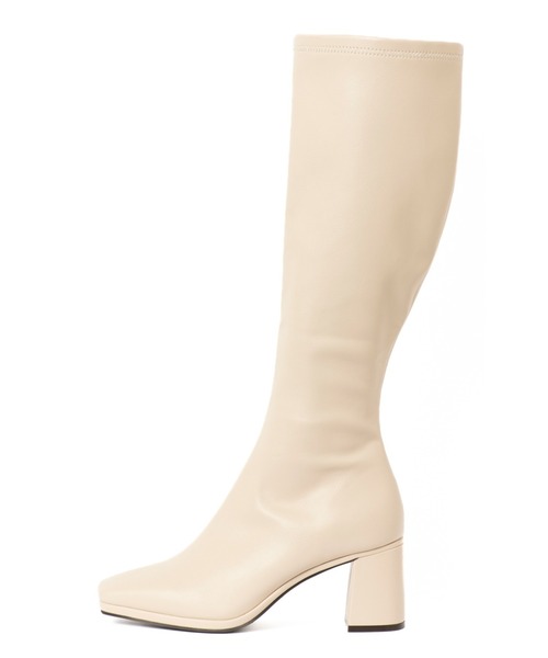 REZOY（リゾイ）の「【25AW新作】【REZOY】センターシームスクエアトゥストレッチロングブーツ（ブーツ・レディース・ダークブラウン/アイボリー/ブラック・S/M/L/LL）」の16枚目の写真