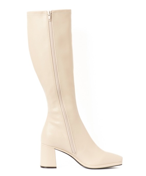 REZOY（リゾイ）の「【25AW新作】【REZOY】センターシームスクエアトゥストレッチロングブーツ（ブーツ・レディース・ダークブラウン/アイボリー/ブラック・S/M/L/LL）」の18枚目の写真