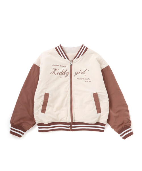 ZIDDY（ジディ）の「【 ニコ☆プチ 掲載 】リバーシブルブルゾン(130~160cm)（スタジャン・キッズ・ブラック/オフホワイト・150cm/FREE/130cm/140cm）」の21枚目の写真