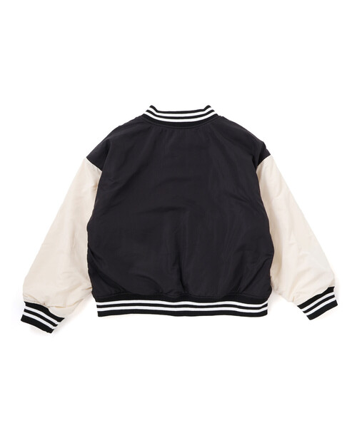 ZIDDY（ジディ）の「【 ニコ☆プチ 掲載 】リバーシブルブルゾン(130~160cm)（スタジャン・キッズ・ブラック/オフホワイト・150cm/FREE/130cm/140cm）」の14枚目の写真