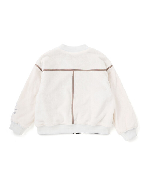 ZIDDY（ジディ）の「【 ニコ☆プチ 掲載 】リバーシブルブルゾン(130~160cm)（スタジャン・キッズ・ブラック/オフホワイト・150cm/FREE/130cm/140cm）」の16枚目の写真