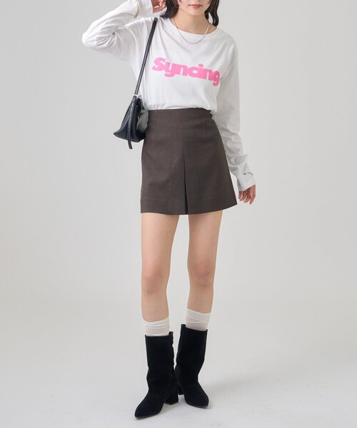mystic（ミスティック）の「ロゴチビロングTシャツ（Tシャツ/カットソー・レディース・オフホワイト/ピンク・FREE）」の13枚目の写真