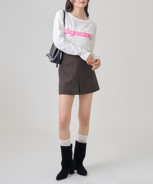 mystic（ミスティック）の「ロゴチビロングTシャツ（Tシャツ/カットソー・レディース・オフホワイト/ピンク・FREE）」の14枚目の写真