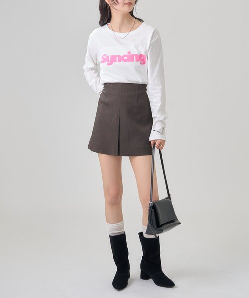mystic（ミスティック）の「ロゴチビロングTシャツ（Tシャツ/カットソー・レディース・オフホワイト/ピンク・FREE）」の15枚目の写真