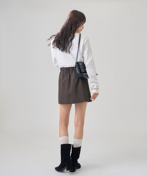 mystic（ミスティック）の「ロゴチビロングTシャツ（Tシャツ/カットソー・レディース・オフホワイト/ピンク・FREE）」の9枚目の写真