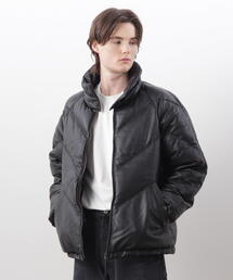 BEAVER（ビーバー）の「MANASTASH/マナスタッシュ　 V LEATHER DOWN JACKET/ Vレザーダウンジャケット（ダウンジャケット/コート）」