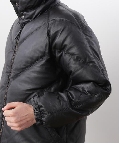 MANASTASH(マナスタッシュ)の「MANASTASH/マナスタッシュ V LEATHER DOWN JACKET/ Vレザーダウンジャケット(ダウンジャケット/コート・メンズ・ブラック・L/XL/M)」の10枚目の写真
