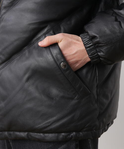 MANASTASH(マナスタッシュ)の「MANASTASH/マナスタッシュ V LEATHER DOWN JACKET/ Vレザーダウンジャケット(ダウンジャケット/コート・メンズ・ブラック・L/XL/M)」の11枚目の写真
