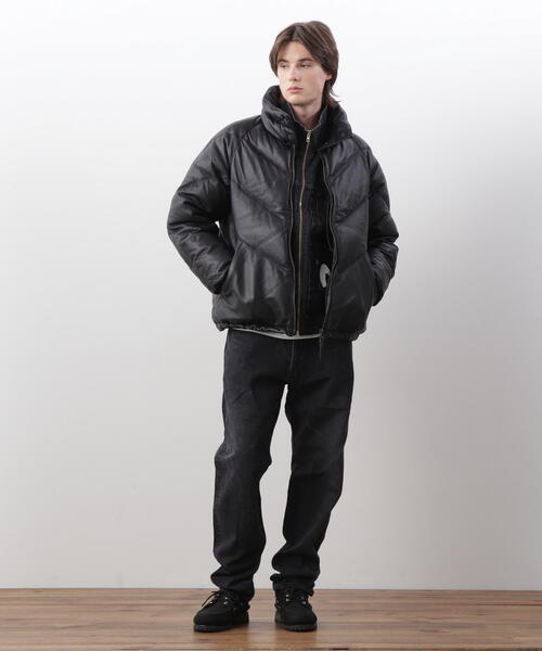 MANASTASH(マナスタッシュ)の「MANASTASH/マナスタッシュ V LEATHER DOWN JACKET/ Vレザーダウンジャケット(ダウンジャケット/コート・メンズ・ブラック・L/XL/M)」の14枚目の写真