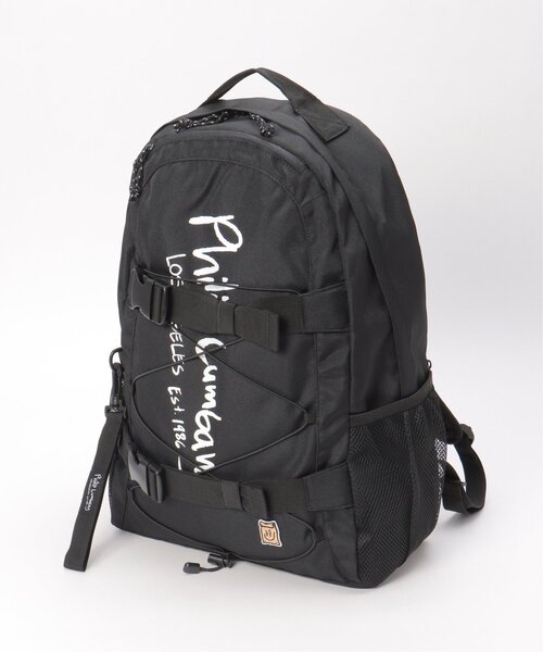 VENCEEXCHANGE（ヴァンスエクスチェンジ）の「Philip Lumbang／フィリップ・ランバン 2本ベルトバンジーコードバックパック（バックパック/リュック・メンズ・ブラック・フリー）」の2枚目の写真