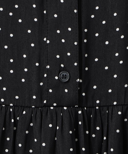 Many Hearts Afternoontea柄ワンピース ブラック セール】ドット切替ギャザーワンピース（ワンピース）｜Afternoon Tea