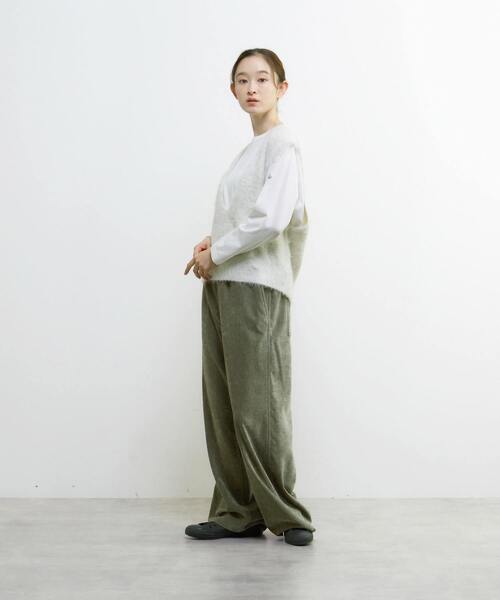LOGEMENT DE CLAIRE（ロジュモンドクレール）の「ロングシャギーVベスト（ベスト・レディース・グレー/ライトグレー/モスグリーン/ブラウン・FREE）」の8枚目の写真