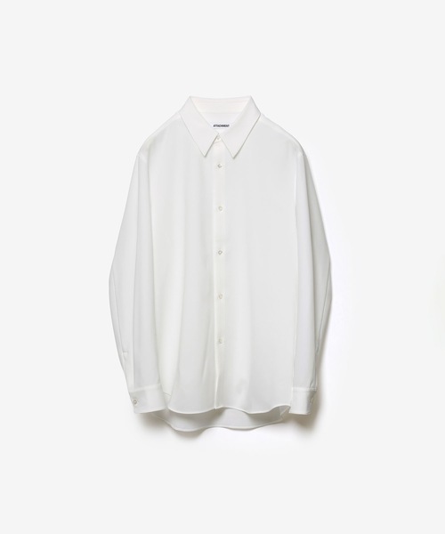 ATTACHMENT(アタッチメント)の「PE コンパクトツイル レギュラーカラー ドレスシャツ / PE COMPACT TWILL REGULAR COLLAR DRESS SHIRT(シャツ/ブラウス・メンズ・ライトグレー/ホワイト/ライトブルー/ブラック・3/2/1)」の1枚目の写真