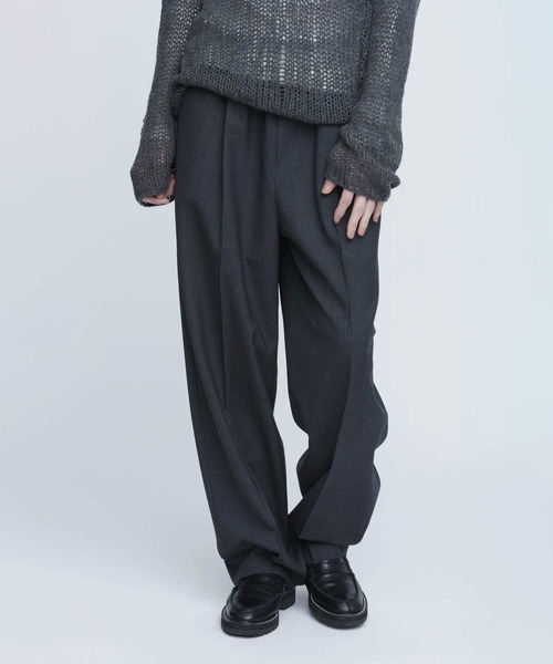INSCRIRE/アンスクリア】Wool Relax Pants/ウールリラックスパンツ