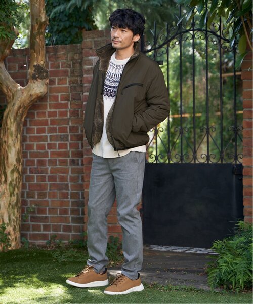 ikka（イッカ）の「【2WAY】リバーシブルナイロンフリースブルゾン（ブルゾン・メンズ・ベージュ/レンガ/カーキ/ブラック・M/L/XL/S）」の12枚目の写真