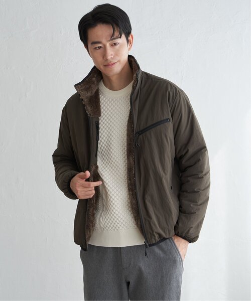 ikka（イッカ）の「【2WAY】リバーシブルナイロンフリースブルゾン（ブルゾン・メンズ・ベージュ/レンガ/カーキ/ブラック・M/L/XL/S）」の13枚目の写真