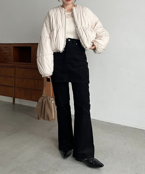 CAPRICIEUX LE'MAGE ブラック ブルゾン シアーブルゾン | CAPRICIEUX