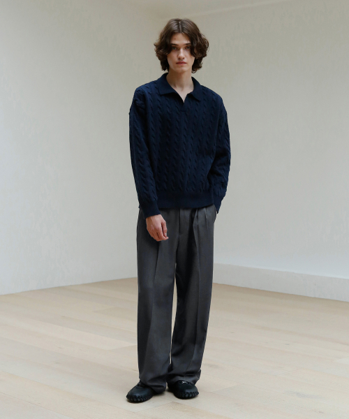 SIGNATURE（シグネチャ）の「ツーピンタックワイドスラックス[グレー]（スラックス・レディース・その他・SMALL/MEDIUM/LARGE/X-LARGE）」の6枚目の写真