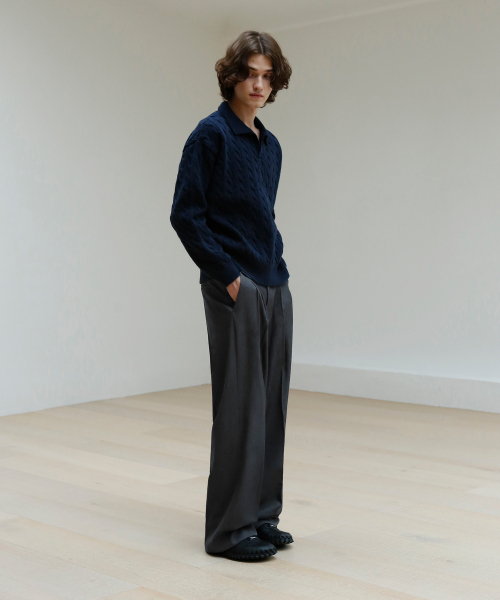 SIGNATURE（シグネチャ）の「ツーピンタックワイドスラックス[グレー]（スラックス・レディース・その他・SMALL/MEDIUM/LARGE/X-LARGE）」の7枚目の写真