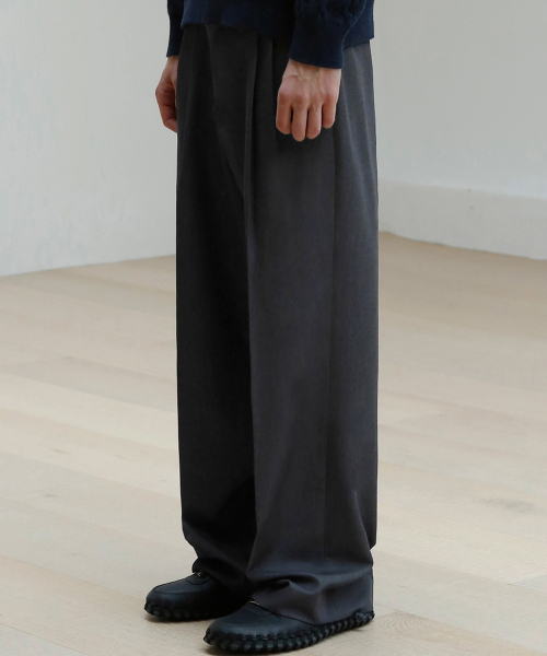 SIGNATURE（シグネチャ）の「ツーピンタックワイドスラックス[グレー]（スラックス・レディース・その他・SMALL/MEDIUM/LARGE/X-LARGE）」の9枚目の写真