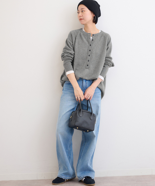 JOURNAL STANDARD relume（ジャーナルスタンダード　レリューム）の「《追加2》ウールミックス2WAYビッグプルオーバー（ニット/セーター・レディース・ブラウン/チャコールグレー/グレー系その他/レッド・FREE）」の15枚目の写真