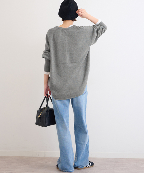 JOURNAL STANDARD relume（ジャーナルスタンダード　レリューム）の「《追加2》ウールミックス2WAYビッグプルオーバー（ニット/セーター・レディース・ブラウン/チャコールグレー/グレー系その他/レッド・FREE）」の17枚目の写真