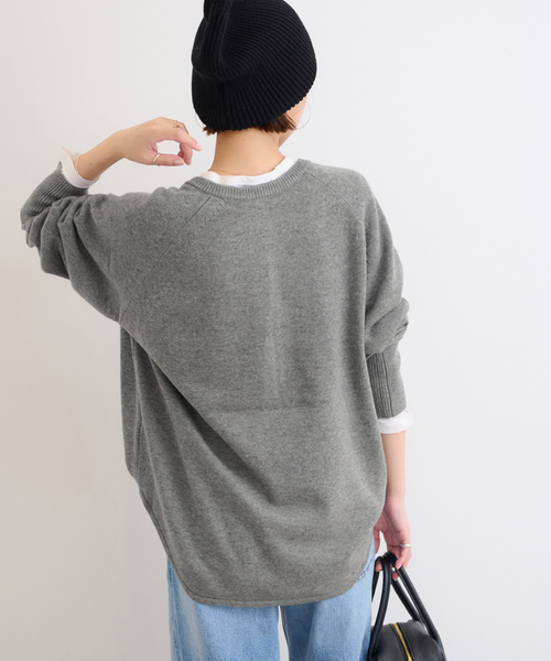 JOURNAL STANDARD relume（ジャーナルスタンダード　レリューム）の「《追加2》ウールミックス2WAYビッグプルオーバー（ニット/セーター・レディース・ブラウン/チャコールグレー/グレー系その他/レッド・FREE）」の20枚目の写真